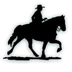 single foot rider horse decal